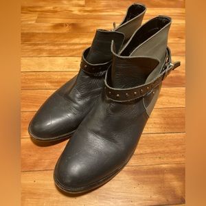 Bolero style two tone booties